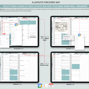 Digital Planner 2026-2027-2028 + Undated | GoodNotes, iPad, Notability | Daily, Weekly, Monthly Planner with Digital Stickers & Calendar