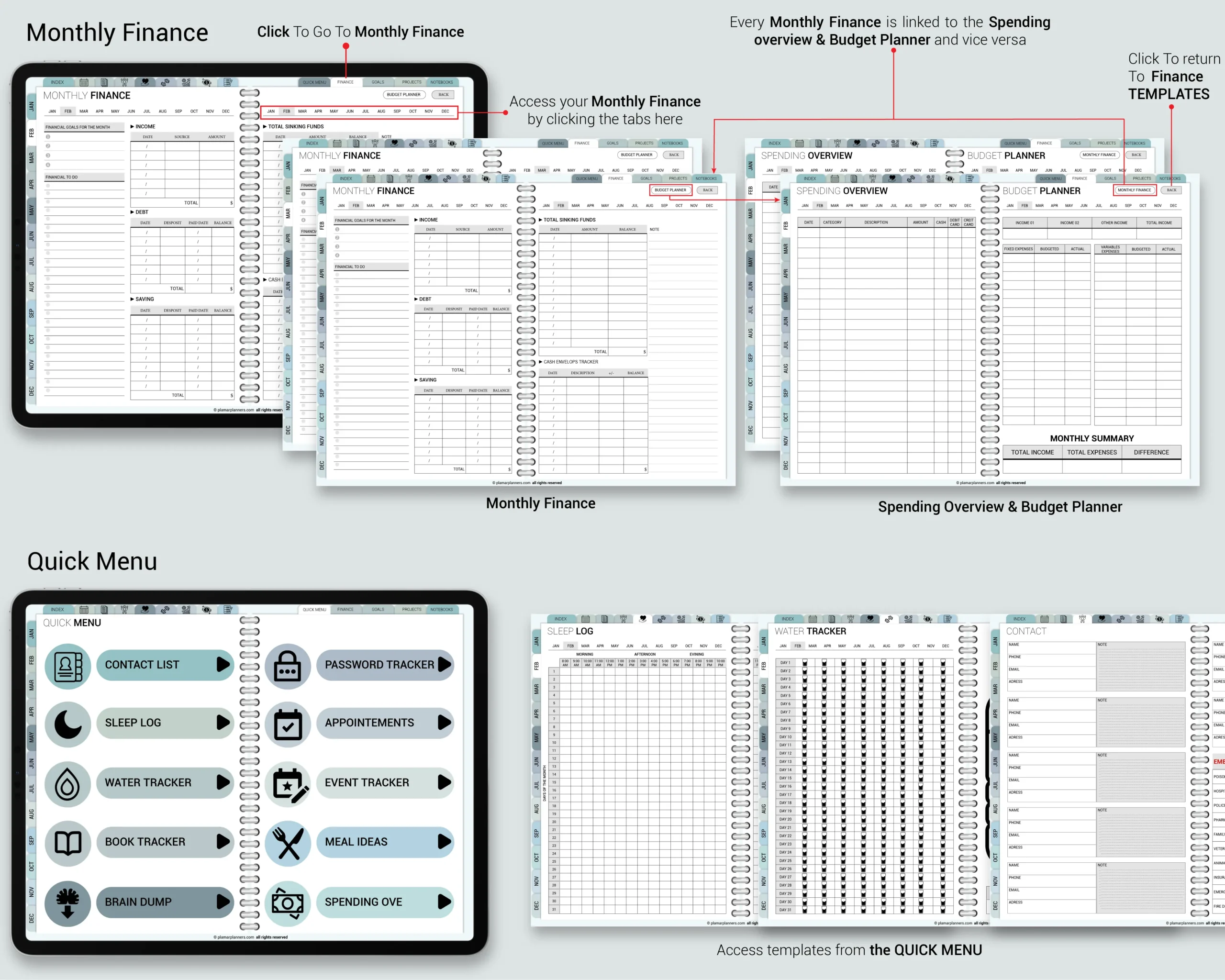 Finance planner page preview