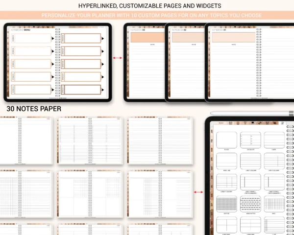 Digital Planner 2025 2026 & Undated With spread Boho Theme - Image 5