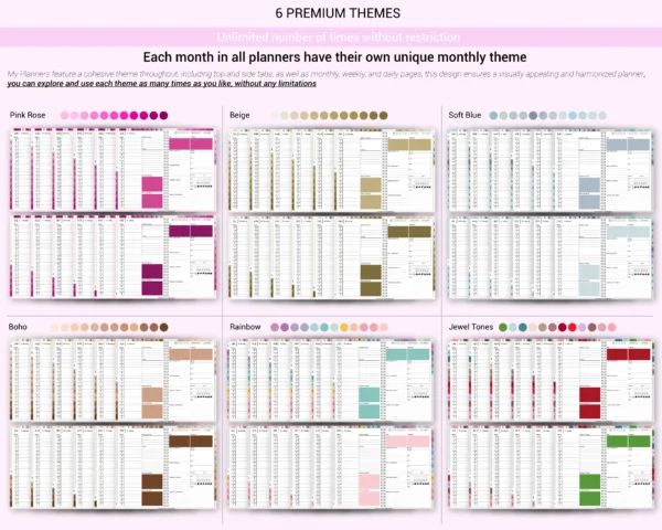 Digital Planner 2025 & Undated Pink Rose Theme | Goodnotes, iPad, Notability | Daily, Weekly, Monthly Planner | Digital Stickers & Calendar - Image 6