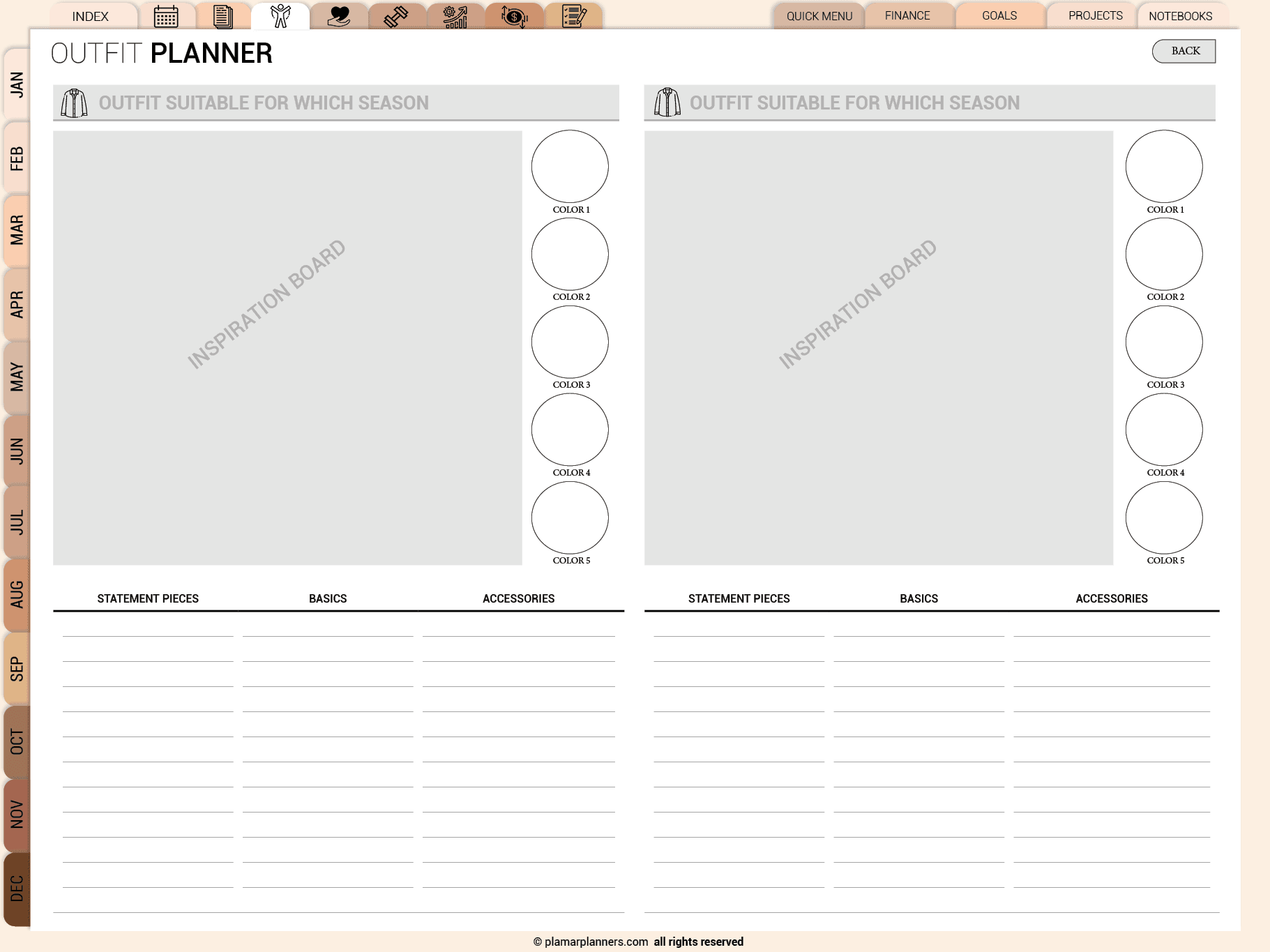 All Ine One Digital Planner ( Welness planners - Productivity planners - Lifestyle planners - Finance planners - Health Planners )