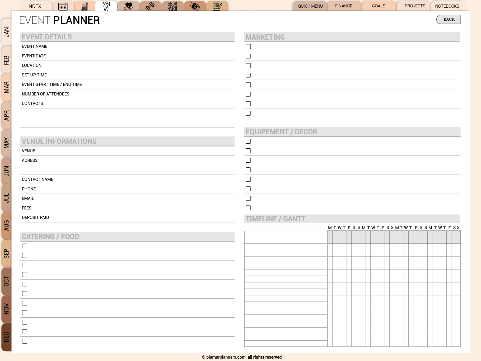 All Ine One Digital Planner ( Welness planners - Productivity planners - Lifestyle planners - Finance planners - Health Planners )