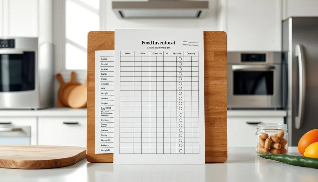 food inventory sheet