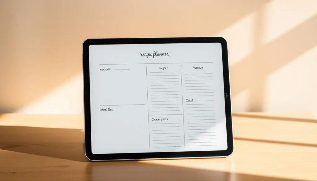 recipe planner template