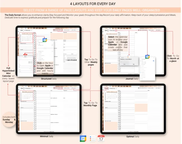 Digital Planner 2025 & Undated | Daily, Weekly, Monthly Planner | Digital Stickers & Calendar - Image 2