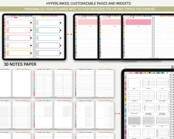 Digital Planner 2025 & Undated Rainbow Theme | Goodnotes, iPad, Notability | Daily, Weekly, Monthly Planner | Digital Stickers & Calendar - Image 9