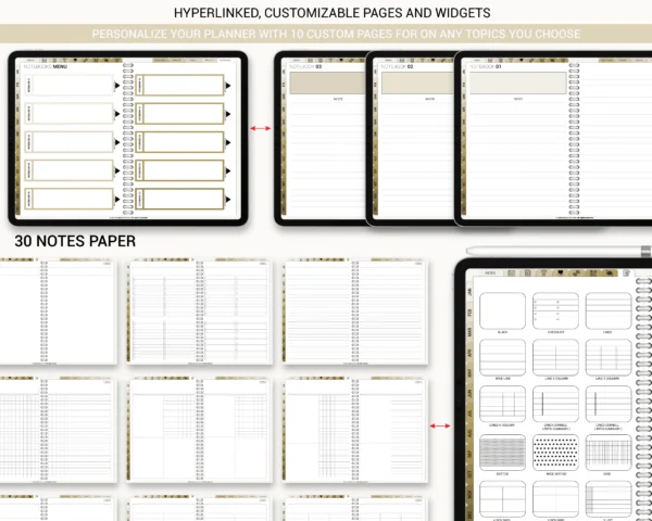 Digital Planner 2025 & Undated Spread | Goodnotes, iPad, Notability | Daily, Weekly, Monthly Planner | Digital Stickers & Calendar - Image 6