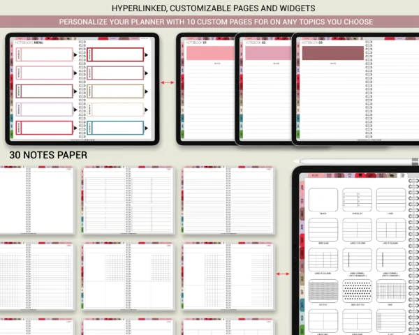 Digital Planner 2025 2026 & Undated With spread Jewel Tones Theme - Image 7