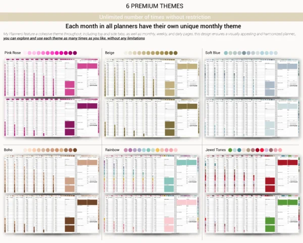 Digital Planner 2025 & Undated Spread | Goodnotes, iPad, Notability | Daily, Weekly, Monthly Planner | Digital Stickers & Calendar - Image 9